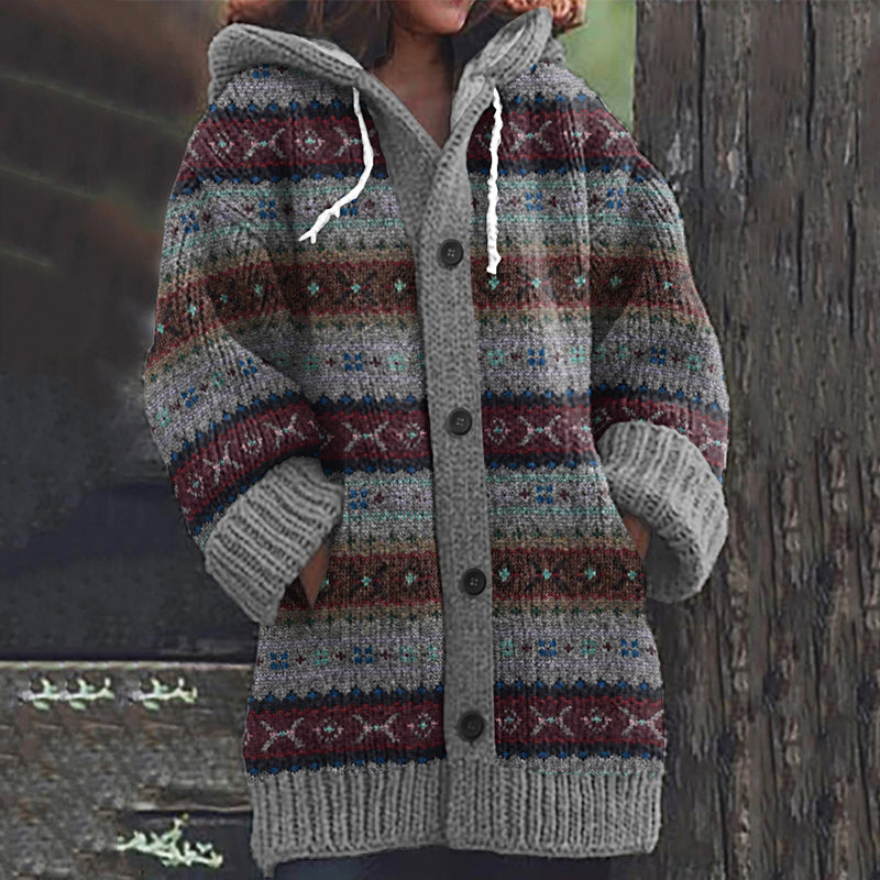 Vintage Icelandic Geometric Knitted Jacquard Sweater elevenforest