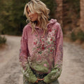Women's Viking Blossoming Tree Of Life Tie-dye Hoodie elevenforest