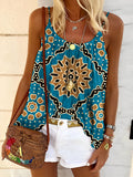 Women's Retro Pattern Art Print Tank Top