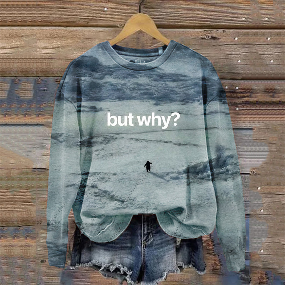 Comstylish But Why? Nihilistic Penguin Crewneck Sweatshirt