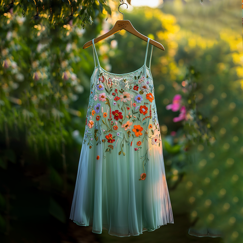 Vintage Bohemian Floral Slip Dress elevenforest