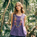 Women's Bohemian Floral Print Cozy Top elevenforest