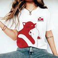 Comstylish Women's Warm Hug We Stand With Greenland Print Casual T-shirt
