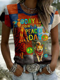 Comstylish Today Is Going To Be My Peaceful Day Washed T Shirt