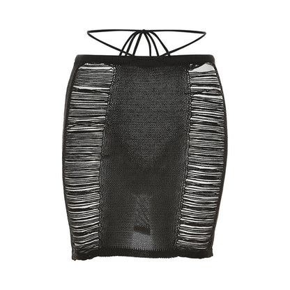 Spring Clothing Color Long Sleeve Lace Up Cardigan Loose Fitting Tassel Top for