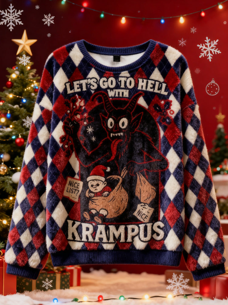 Comstylish Grabs Children Christmas Ugly Flannel Sweater
