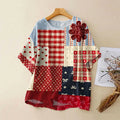 Vintage Abstract Geometric Lines Flower Linen Art Print Short Sleeve Round Neck Shirt elevenforest