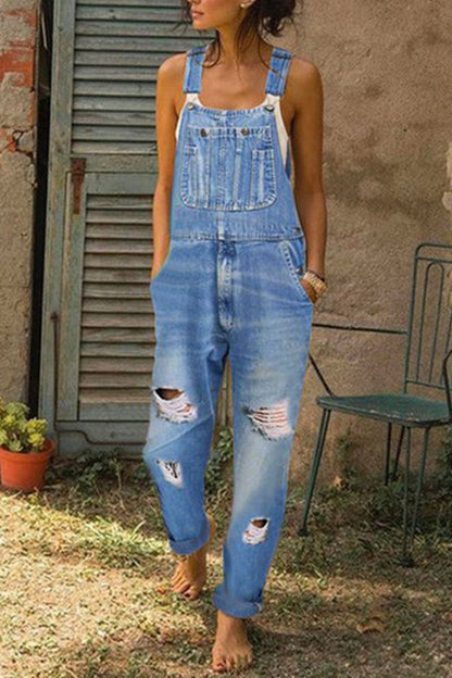 Ripped Loose Denim(5 Colors)