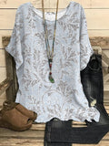 Women's floral short-sleeved top