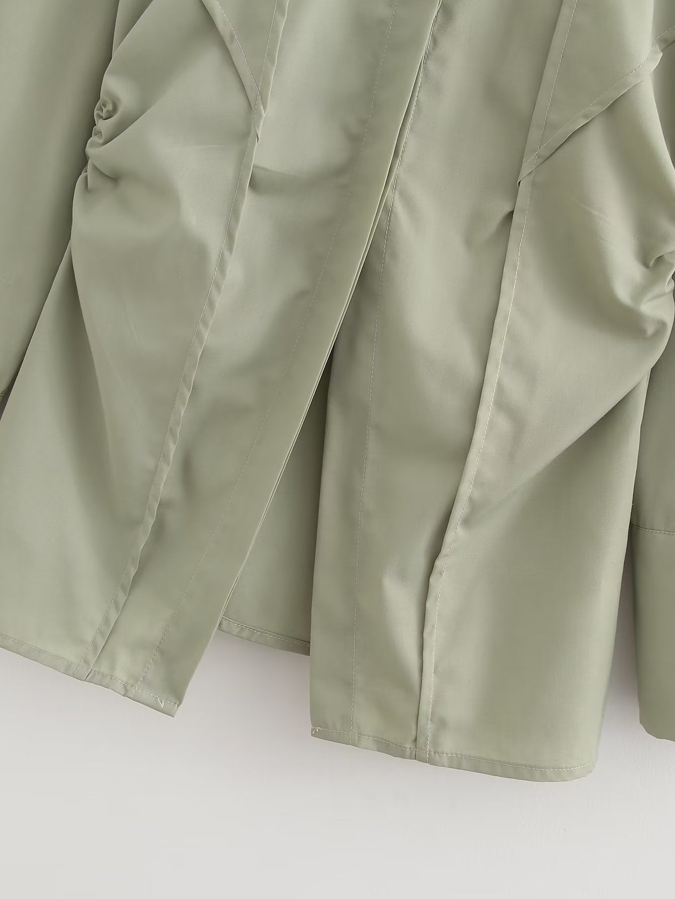 Niche Design Pinch Pleated Cardigan Blouse