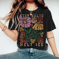 Comstylish Stay Salty Melt Ice Slogan Printed Women's Short-sleeve T-shirt