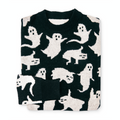 Ghost Print Knitted Pullover Sweater artswardrobe