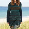 Vintage Fairman Tribal Pattern Cozy Sweater Dress elevenforest