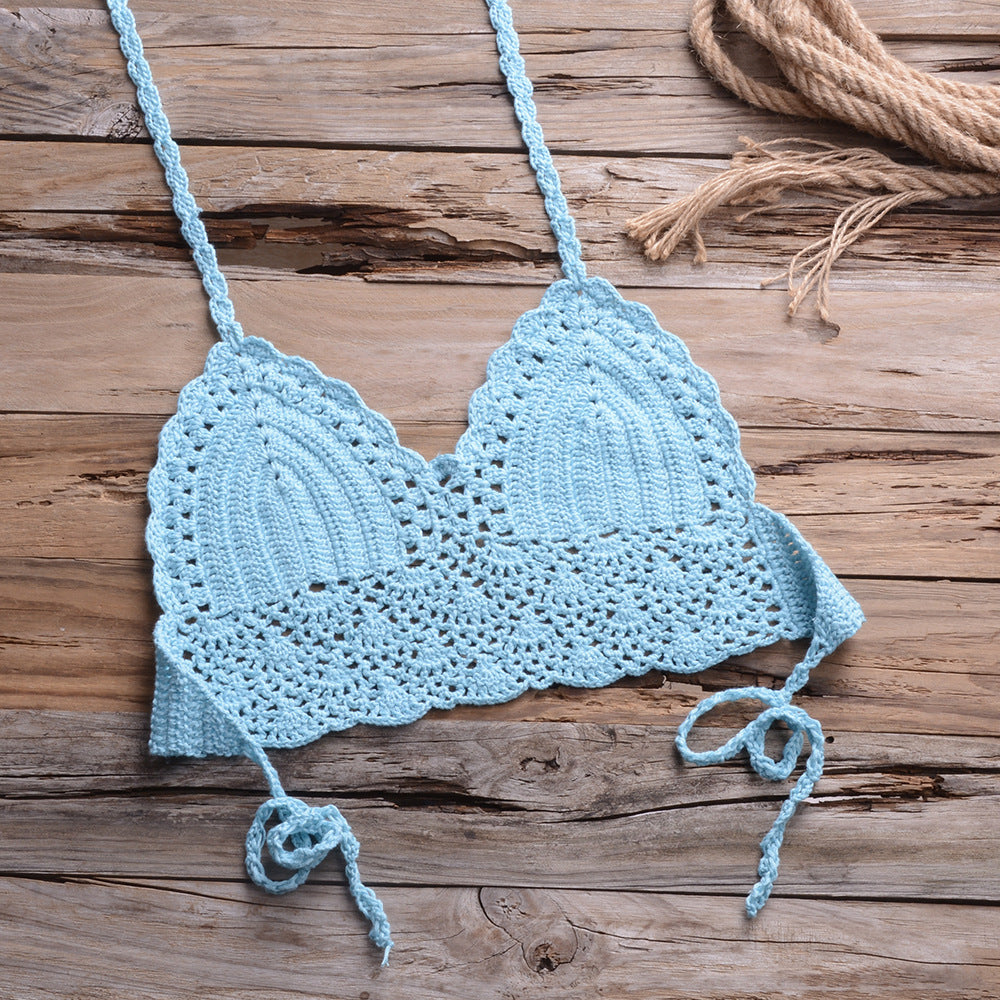 Personalized Hollow Out Cutout Beach Knitted Shell Pants for – Summer