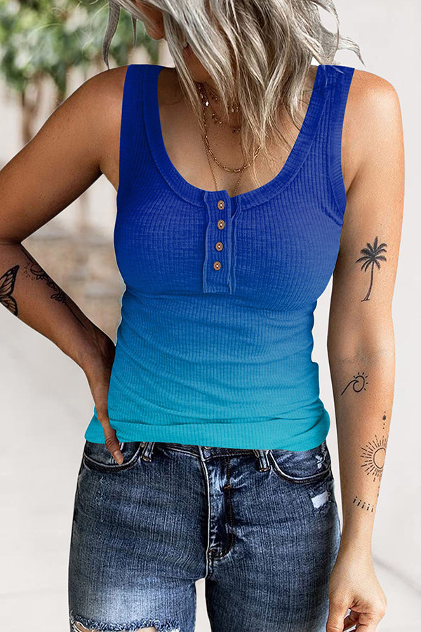 Evans Printed Ribbed Knit Tank