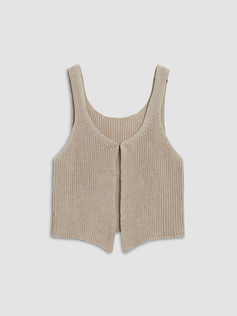 Classic Hook-and-eye Knit Vest
