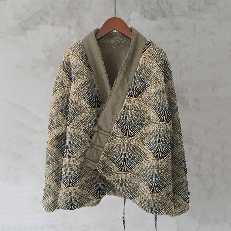 Japanese Style Uchiwa Inspired Design Kimono elevenforest