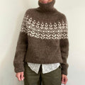 Vintage Geometric Print Turtleneck Sweater elevenforest