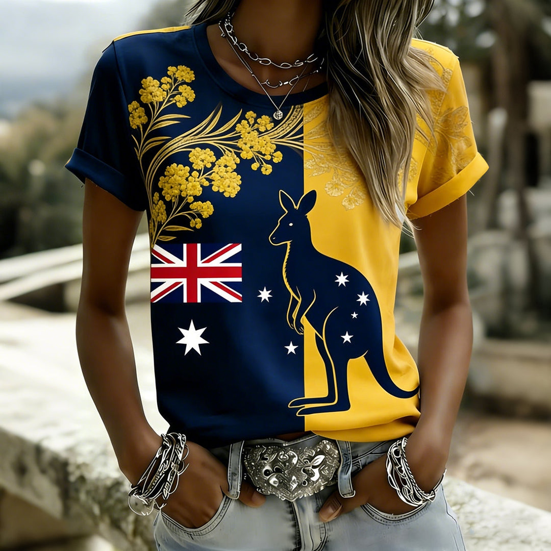 Comstylish Women's Vintage Australian Holiday Short-sleeve T-shirt