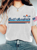 Comstylish Women's Gulf Of America Est 2025 Casual Printed T-shirt