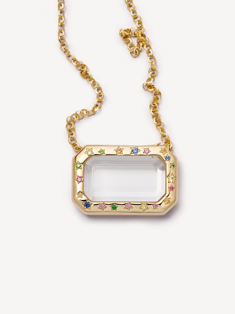 Transparent Photo Box Pendant Necklace