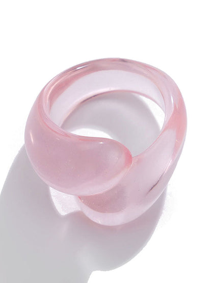 Geometric Color Rings Accessories