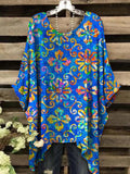 Women's Artistic Floral Casual Print Top