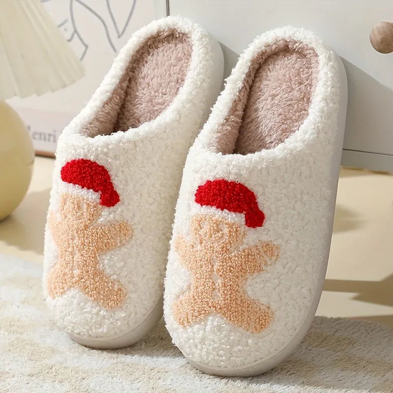Christmas Tree Pattern Fuzzy Slippers Dr6521