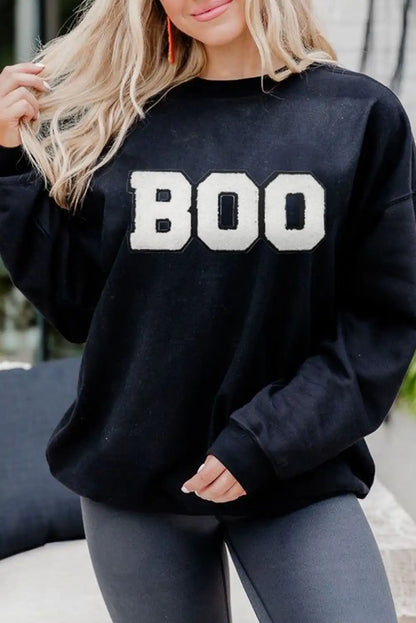 Spooky Chenille Boo Crewneck Sweatshirt