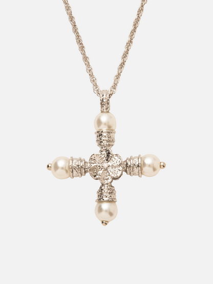 Pearl Cross Necklace