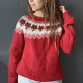 Vintage Fox Jacquard Crew Neck Sweater artswardrobe