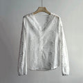 Vintage Floral Lace Embroidered Flowy Linen Tunic elevenforest