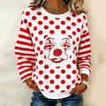 Comstylish Women's Celebration Cologne Carnival Clown Polka Dot Sweatshirt