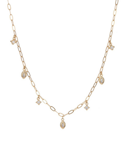Snake Pendant & Zircon Necklace Set