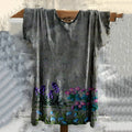 Vintage Bohemian Embroidered Floral Cotton T-shirt elevenforest