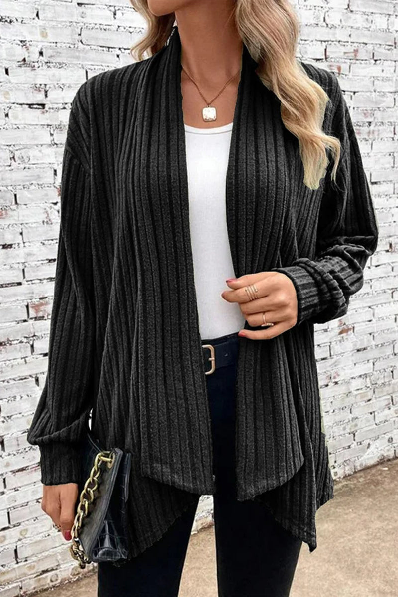 Asymmetrical Cardigan Collar Outerwear(6 Colors)