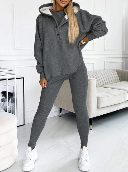 Hooded and Comfortable Sweatshirt Suit