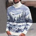 Vintage Snow Jacquard Turtleneck Sweater elevenforest