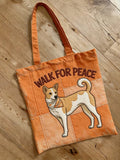Comstylish Walk For Peace With Aloka Art Ecofriendly Tote Bag