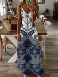 Ethnic Bohemian Floral Women's Loose Long Dress elevenforest