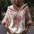 Bohemian Style Casual Floral Embroidery Hoodie elevenforest