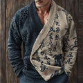 Japanese Calligraphy Art Men's Winter Kimono Jacket elevenforest