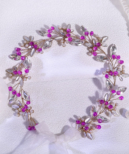 Original Design Rose Weave Zircon Flora Hairpiece