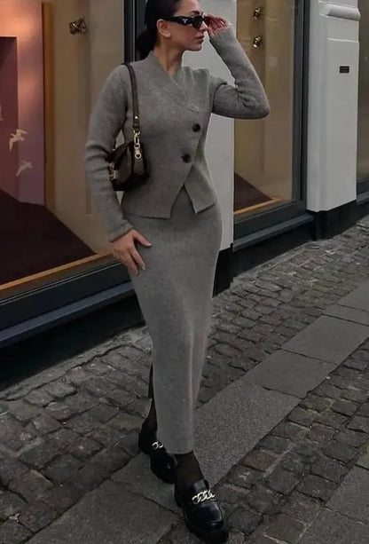 Yulia Cardigan & Skirt
