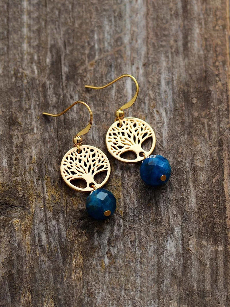 Boho Tree Of Life Natural Stone Earrings elevenforest