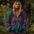 Women's Viking Tree Of Life Comfort Warm Zip Hoodie elevenforest