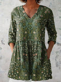 Women's Art Iris Floral Blouse elevenforest