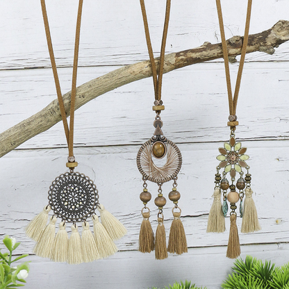 Geometric Patchwork Necklaces