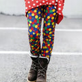 Comstylish Women's Cologne Carnival Color Polka Dot Print Leggings