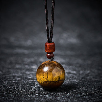 Buddha Stones White Crystal Pink Crystal Tiger Eye Smoky Quartz Protection Necklace Pendant